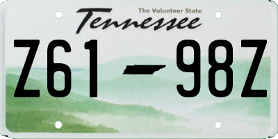 TN license plate Z6198Z