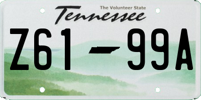 TN license plate Z6199A