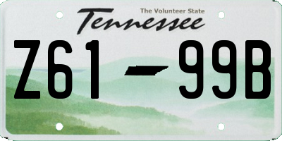 TN license plate Z6199B