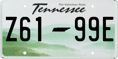 TN license plate Z6199E