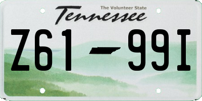 TN license plate Z6199I