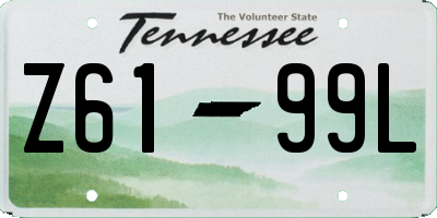 TN license plate Z6199L