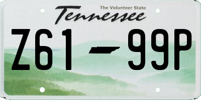 TN license plate Z6199P