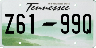 TN license plate Z6199Q