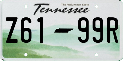 TN license plate Z6199R