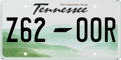 TN license plate Z6200R