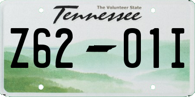 TN license plate Z6201I