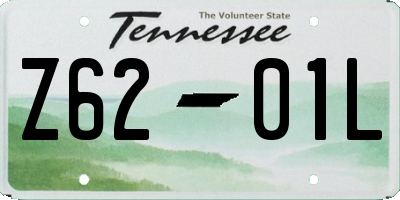 TN license plate Z6201L