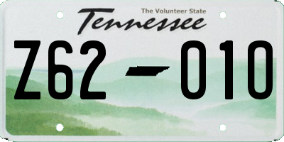 TN license plate Z6201O