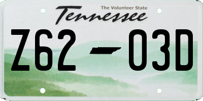 TN license plate Z6203D
