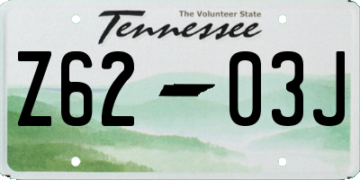 TN license plate Z6203J