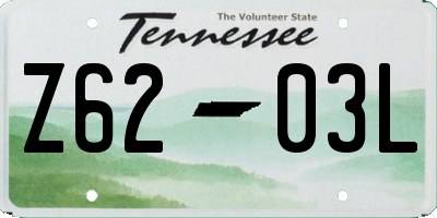 TN license plate Z6203L