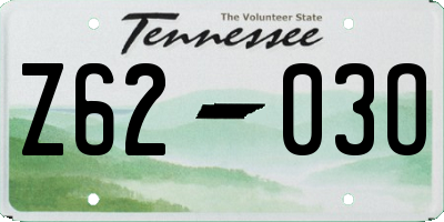 TN license plate Z6203O