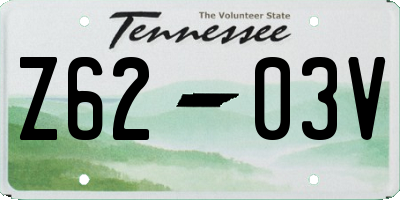TN license plate Z6203V
