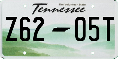 TN license plate Z6205T