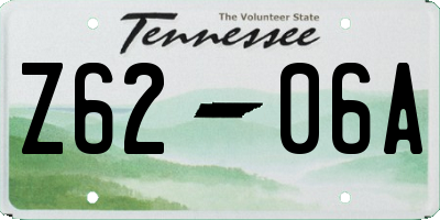 TN license plate Z6206A