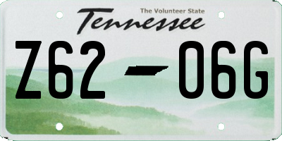 TN license plate Z6206G