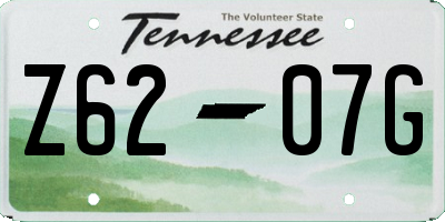 TN license plate Z6207G