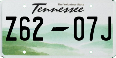 TN license plate Z6207J