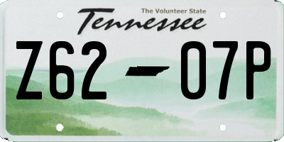 TN license plate Z6207P