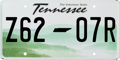TN license plate Z6207R