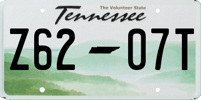 TN license plate Z6207T