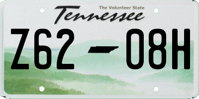 TN license plate Z6208H