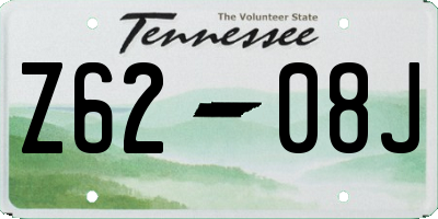 TN license plate Z6208J