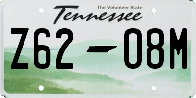 TN license plate Z6208M