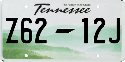 TN license plate Z6212J