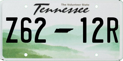 TN license plate Z6212R