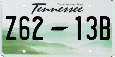 TN license plate Z6213B