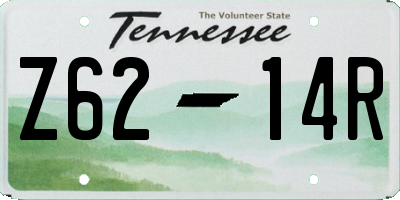 TN license plate Z6214R