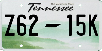 TN license plate Z6215K