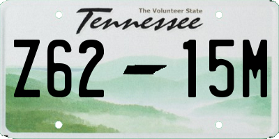 TN license plate Z6215M