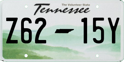 TN license plate Z6215Y