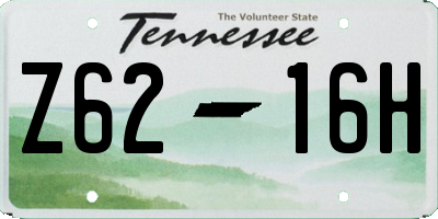 TN license plate Z6216H