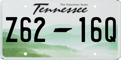 TN license plate Z6216Q