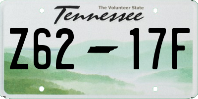 TN license plate Z6217F