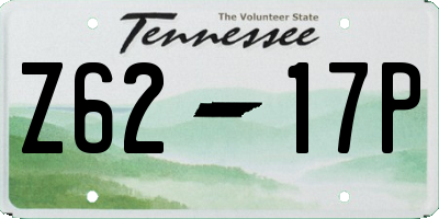 TN license plate Z6217P