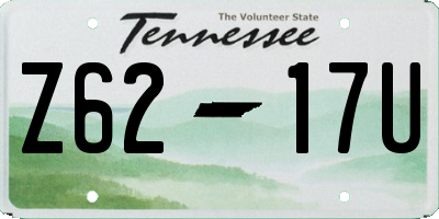 TN license plate Z6217U
