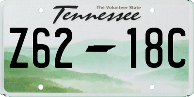 TN license plate Z6218C