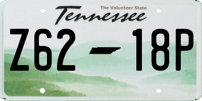 TN license plate Z6218P