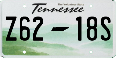 TN license plate Z6218S