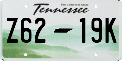 TN license plate Z6219K