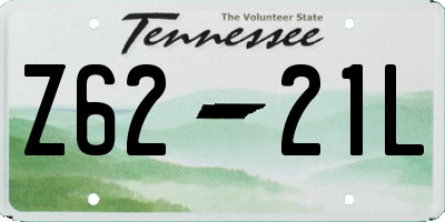TN license plate Z6221L