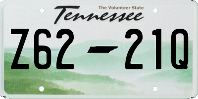 TN license plate Z6221Q