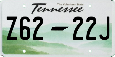 TN license plate Z6222J