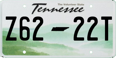 TN license plate Z6222T