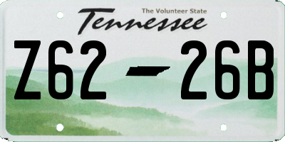 TN license plate Z6226B